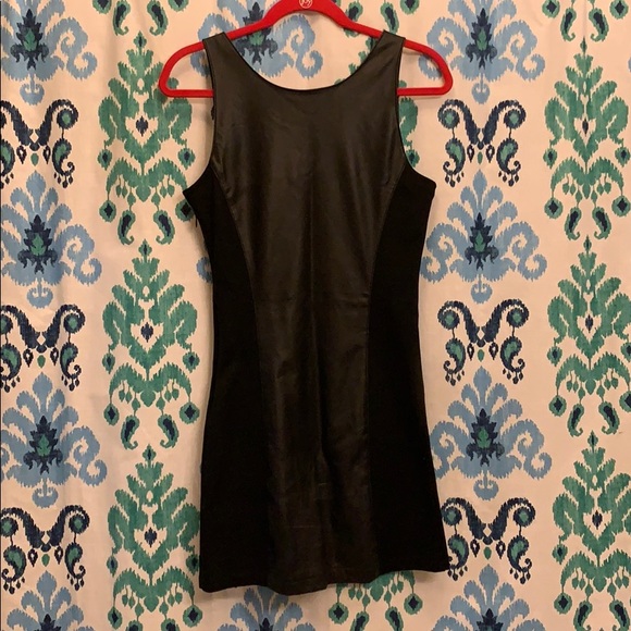 Black Faux Leather Dress - Picture 2 of 5
